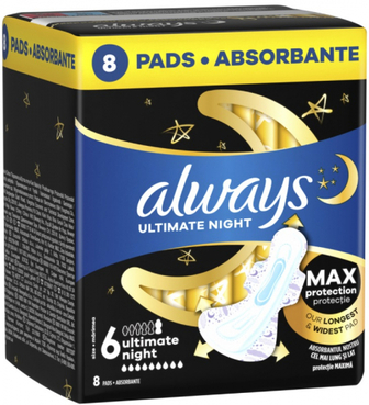 Прокладки Always Ultimate Night 8шт.