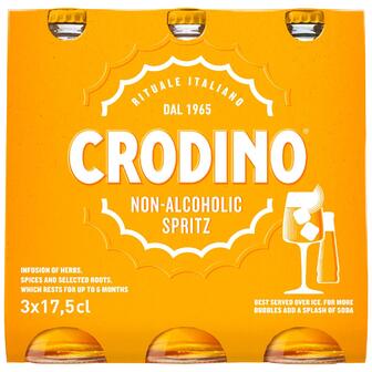 Газований напій безалкогольний аперитив Crodino Spritz 3 шт х 0,175 л