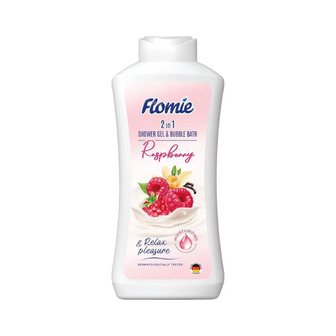 Гель для душу та піна для вани Flomie 2 в 1 Малина 1.5 л (5900948248883)