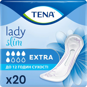 Прокладки урологічні Tena Lady Slim Extra 5 крапель 20 шт (7322541451299)