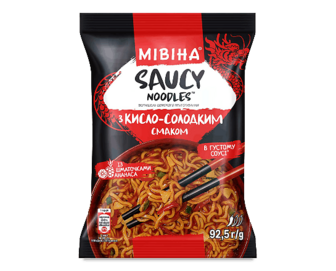 Вермішель Мівіна Saucy noodles з кисло-солодким смаком (92,5г)