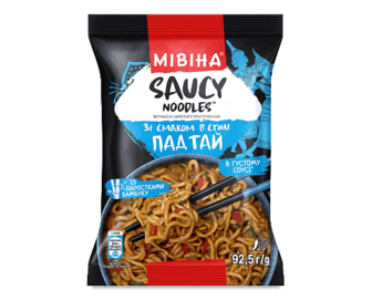 Вермішель Мівіна Saucy noodles зі смаком Пад Тай (92,5г)