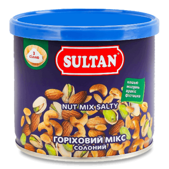 Мікс горіховий Sultan солоний з/б 120г