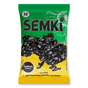 Насіння соняшника Semki M смажене солоне 100г