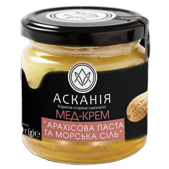 Мед крем Арахісова паста та морська сіль Асканія 230 г