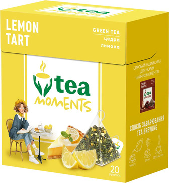 Чай зелений Tea Moments Lemon Tart ароматизований 1.8 г 20 шт (4823118606584)