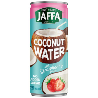 Вода кокосова Jaffa з соком полуниці 250 мл (4820264291022)