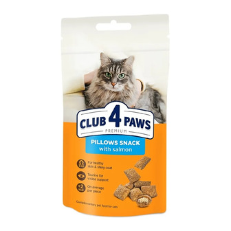 Ласощі для дорослих котів Club 4 Paws Premium з лососем 60 г (4820269145320)