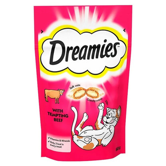 Ласощі для котів Dreamies з яловичиною 60 г (4008429037948)