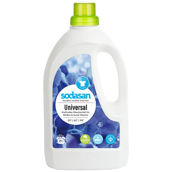 Рідкий засіб для прання Sodasan Universal Brightu0026White, 1,5 л