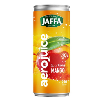 Нектар Jaffa Aerojuice з плодів манго газований пастеризований 250 мл (4820264291718)