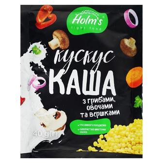 Кускус Holm's з грибами овочами та вершками 40 г (4820076461613)