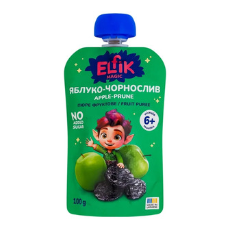 Пюре Elfik Magic Яблуко-Чорнослив 100 г (482026636230)