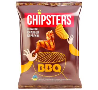 Чіпси Chipster_s Крильця барбекю хвилясті 95г