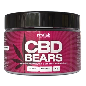 РЕСТЛАБ ведмедики желейні CBD Bears ВИШНЯ банка 80г