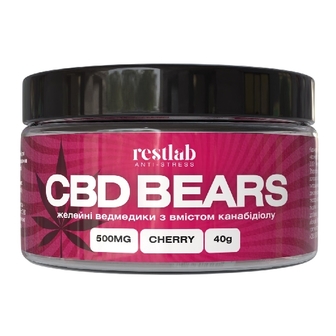 РЕСТЛАБ ведмедики желейні CBD Bears ВИШНЯ банка 40г