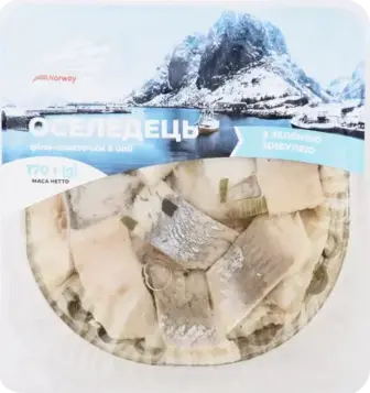 Оселедець Fish Port філе-шматочки в олії з зеленою цибулею 170 г