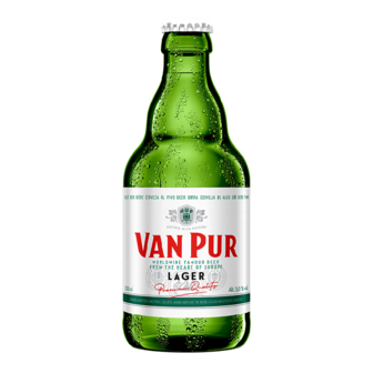 Пиво 0,33 л VAN PUR Lager світле фільтроване пастеризоване 5,0% об скл/пл Польща 