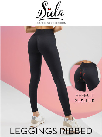Легінси Siela жіночі LEGGINS RIBBED, black, L/XL