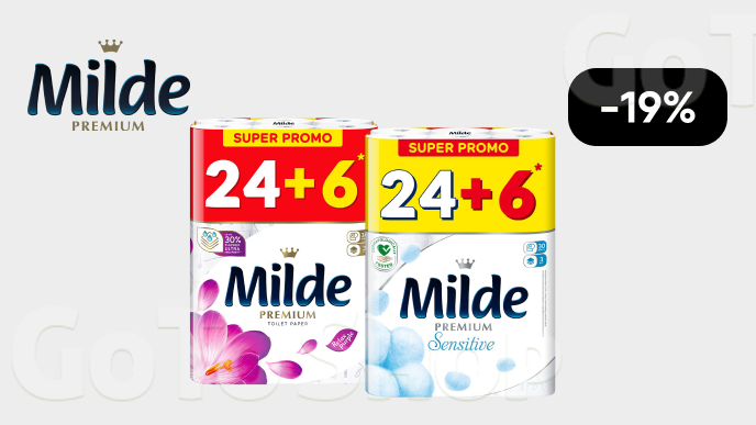 -19% на паперові вироби Milde Sensitive