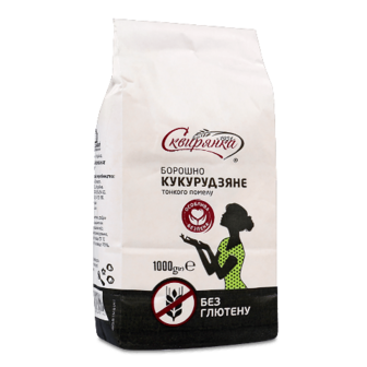 Борошно «Сквирянка» кукурудзяне без глютену 1кг