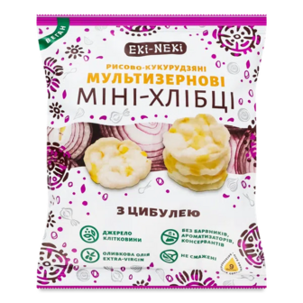 Міні-хлібці Лавка Традицій Екі-Некі рисово-кукурудзяні з цибулею (40г)