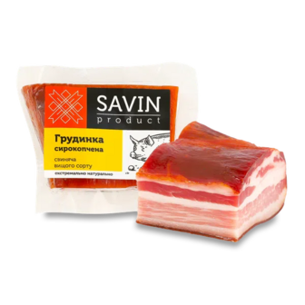 Грудинка Лавка традицій «Савин Продукт» свиняча с/к в/ґ (100г)
