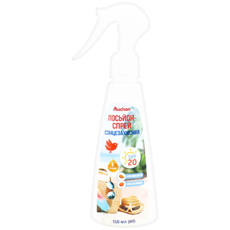 Спрей Auchan Сонцезахисний SPF 20 150 мл (4823090132286)