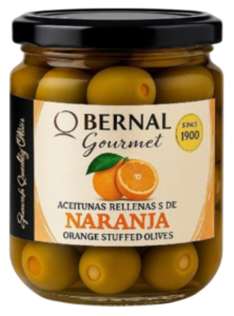 Оливки Bernal Gourmet фаршировані пастою з апельсина 436 г