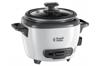 Рисоварка Russell Hobbs 27020-56, 200Вт, чаша-0.7л, механічне керув., знімна кришка, нерж. сталь, чорно-білий