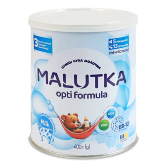Суміш Malutka Opti formula 3  суха молочна (400г)