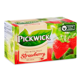 Чай чорний Pickwick ароматизований зі шматочками полуниці (20*1,5г)