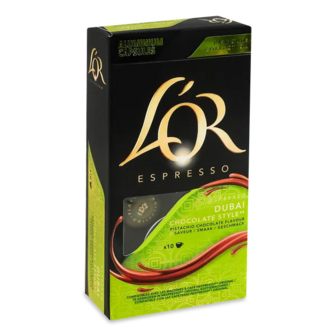 Кава мелена L'OR Espres Destinat Dubai Chocolate 10 капсул (52г)