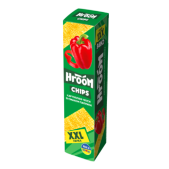 Чипси Hroom XXL зі смаком Паприка пластинки 100г