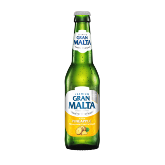 Пиво 0,33 л GRAN MALTA PINEAPPLE світле фільтроване безалкогольне зі смаком ананасу скл/пл Польща 