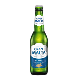 Пиво 0,33 л GRAN MALTA Classic світле фільтроване пастеризоване безалкогольне скл/пл Польща 