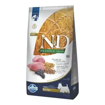Cухий корм для собак Farmina N&D Low Grain Adult Mini 7 кг - ягня, овес, спельта та чорниця