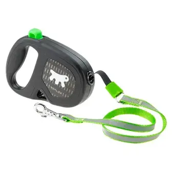 Повідець-рулетка для собак Ferplast Flippy One Reflex S - чорно-зелений