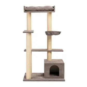 Pet Fashion Чарлі будиночок-комплекс для котів 50х80х144 см - коричневий