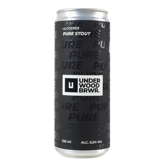 Пиво Underwood Pure Stout безалкогольне темне нефільтроване 0,33 л