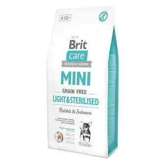 Cухий корм для собак Brit Care Grain Free Mini Light&Sterilised 7 кг - кролик і лосось