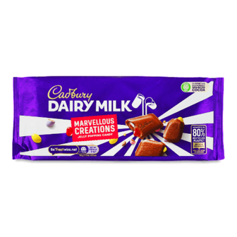 Шоколад молочний Cadbury з мармеладом і драже 160г (160г)