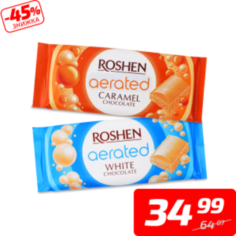Шоколад в асортименті, ТМ «Roshen», 80 г