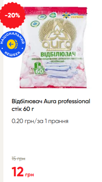 Відбілювач Aura professional стік 60 г