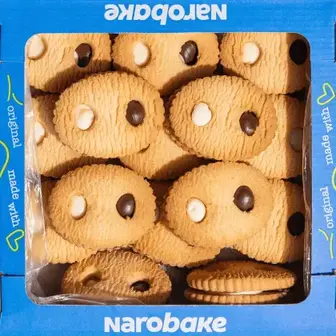 Печиво NaroBake Дабл крем з кремовою начинкою та начинкою какао-крем 500 г