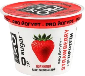 Йогурт Pro Milk Полуниця високобілковий 3% 200 г