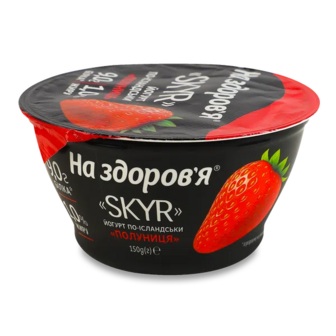 Йогурт На здоров'я Skyr по-ісландськи полуниця 1% стакан (150г)