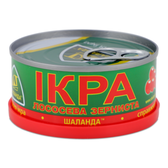 Ікра лососева червона зерниста 100г ж/б з ключем Шаланда