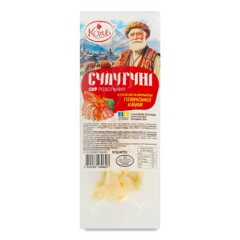 Сир розсільний Сулугуні соломка з смаком пекінської качки 30% 100г в/у Kozub