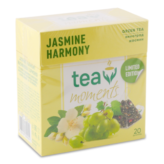 Чай Jasmine Harmony зелений з жасмином та виноградом 20*1,7г в пірамідках Tea Moments